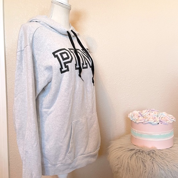 Victoria Secret Pink LOGO PULLOVER HOODIE Sweater Small - Picture 3 of 6